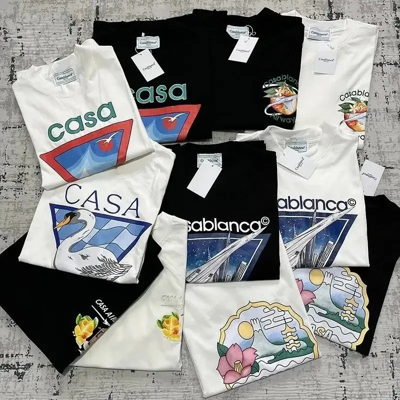 Casablanca rep tees and sweatshirts from Weidian — multiple graphic print styles