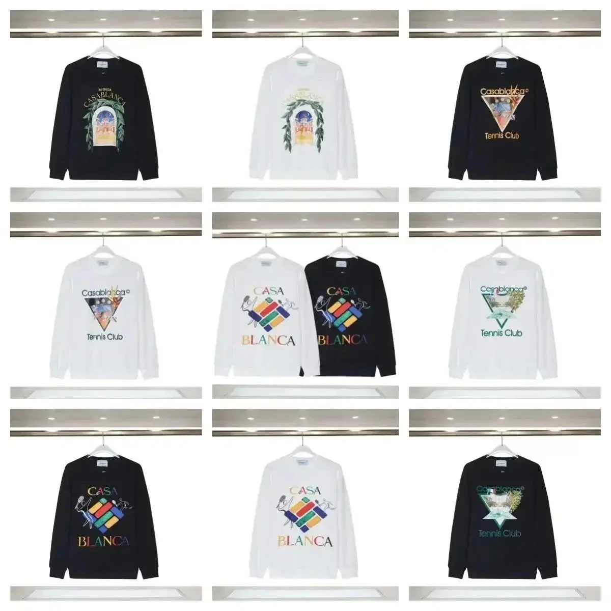 Casablanca retail sweatshirts Tennis Club and Casa Blanca graphics